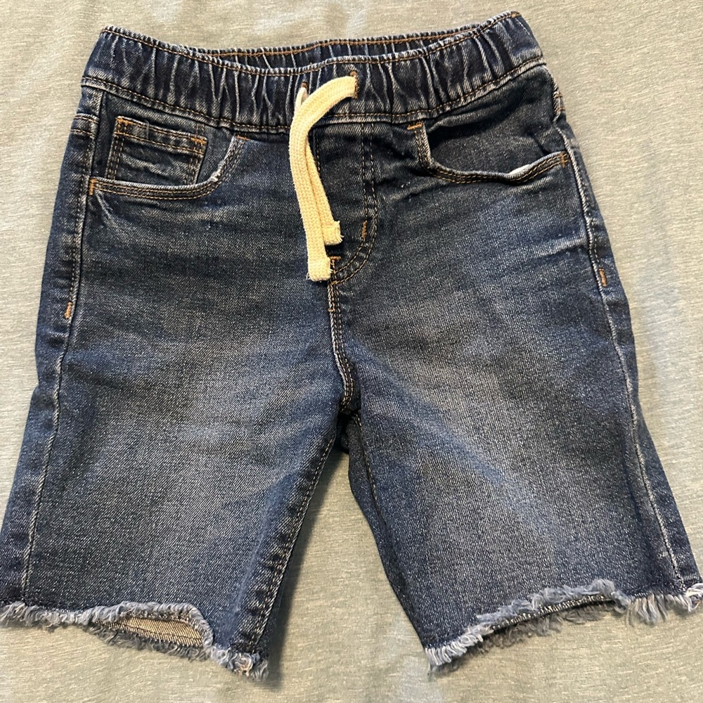 Denim Shorts with Drawstring
